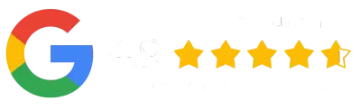 Google five-star rating graphic for Amped Home Services